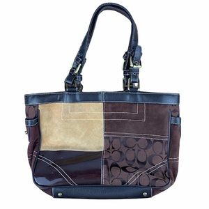 Authentic Coach Brown Patchwork Purse